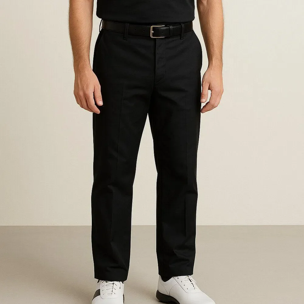 Burberry Golf Mens Black Classic Plaid pocket insert Pants Size 38